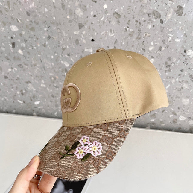 BAKER BOY CAP IN PEANUT BROWN MIX CAMEL BROWN MONOGRAM JACQUARD FABRIC 136302