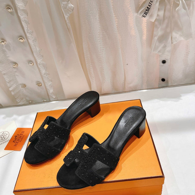 0ASIS SANDALS LAMBSKIN ATTACH CRYSTAL-BLACK