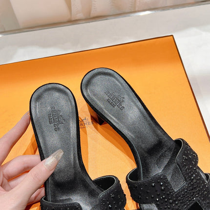 0ASIS SANDALS LAMBSKIN ATTACH CRYSTAL-BLACK