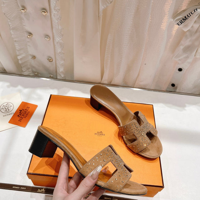 0ASIS SANDALS CARAMEL LAMBSKIN ATTACH CRYSTAL