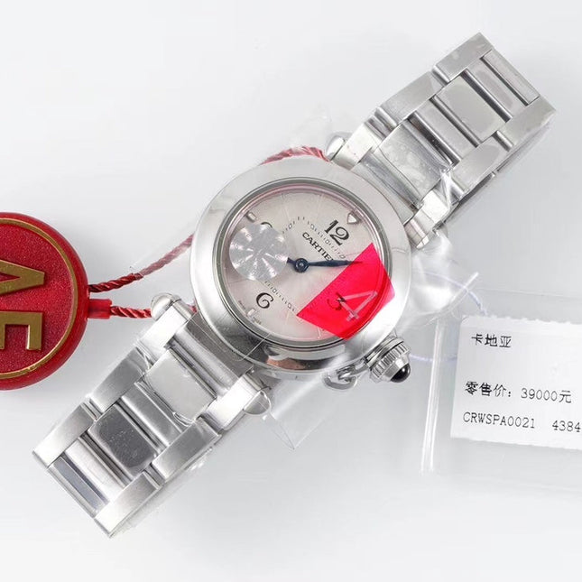 PASHA DE CARTIER WATCH SILVER CASE 30 MM