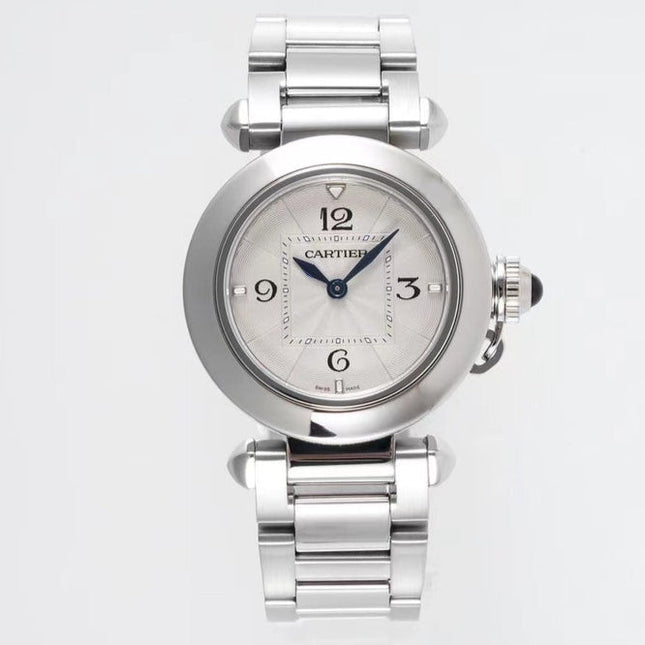 PASHA DE CARTIER WATCH SILVER CASE 30 MM