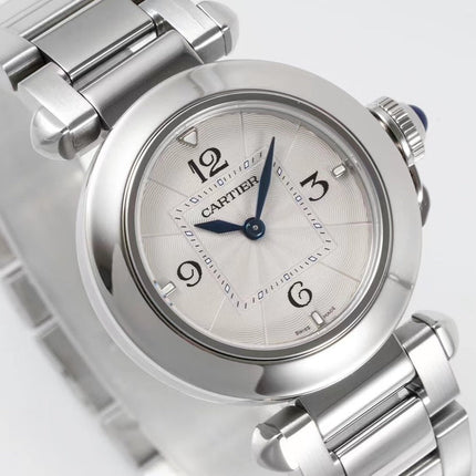 PASHA DE CARTIER WATCH SILVER CASE 30 MM