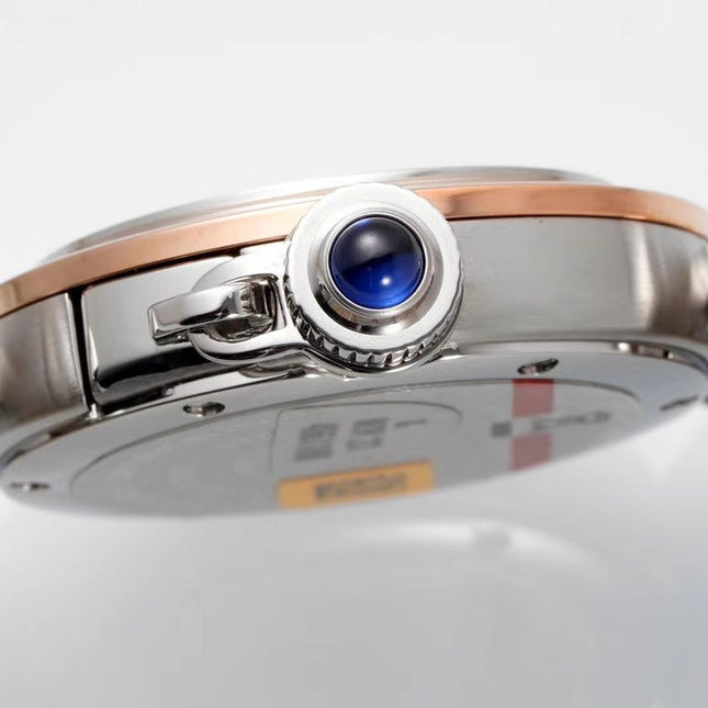 PASHA DE CARTIER WATCH ROSE GOLD AND SILVER CASE 30 MM