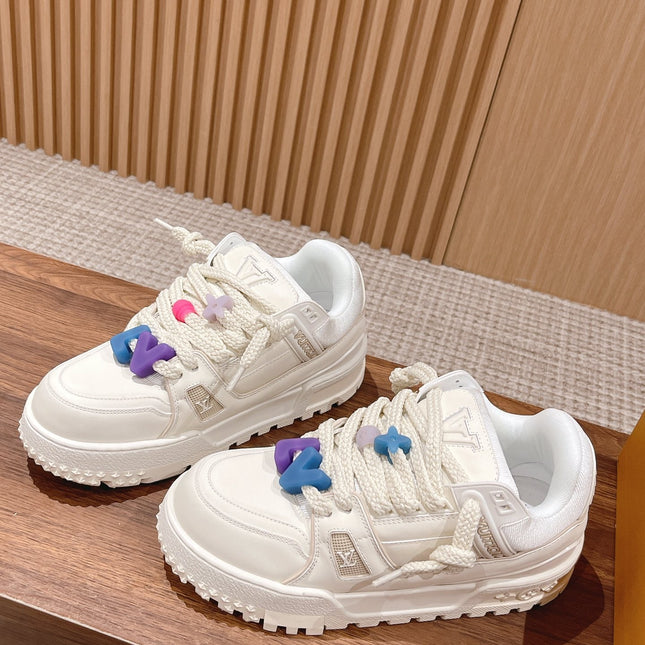 LV Trainer Maxi Sneaker White Calfskin