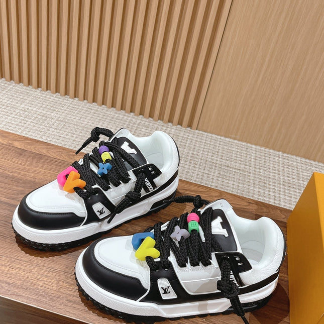 LV Trainer Maxi Sneaker White Mix Black Calfskin