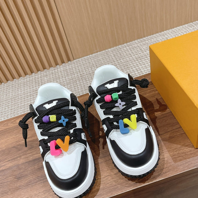 LV Trainer Maxi Sneaker White Mix Black Calfskin