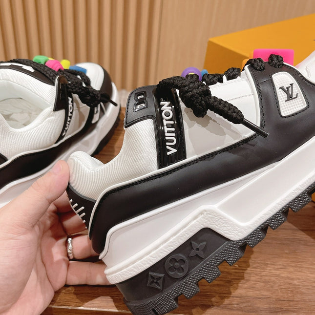 LV Trainer Maxi Sneaker White Mix Black Calfskin