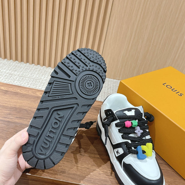 LV Trainer Maxi Sneaker White Mix Black Calfskin