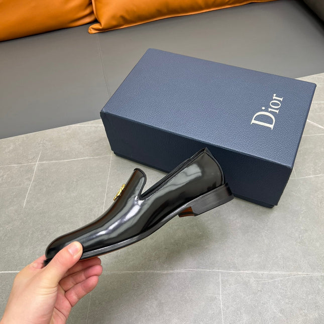 CD SPARROW LOAFER BLACK POLISHED CALFSKIN