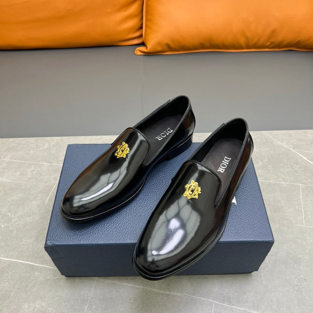 CD SPARROW LOAFER BLACK POLISHED CALFSKIN