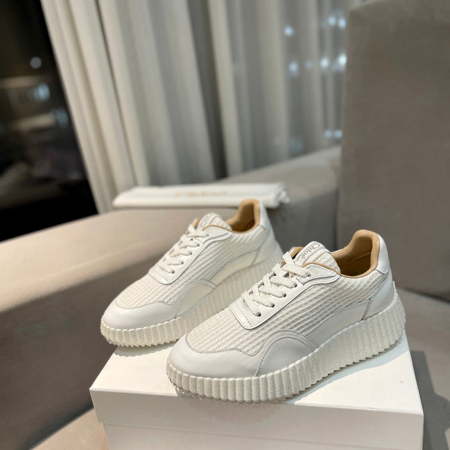NAMA SNEAKER IN WHITE LAMBSKIN AND SUEDE