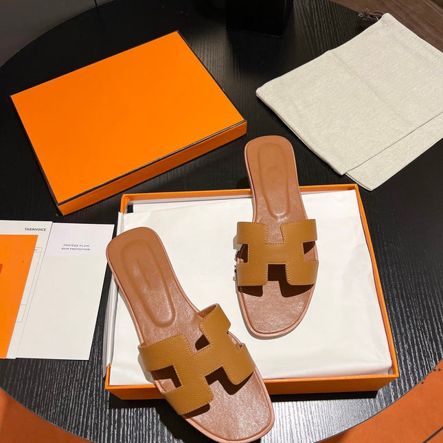 0RAN SANDAL Leather Brown