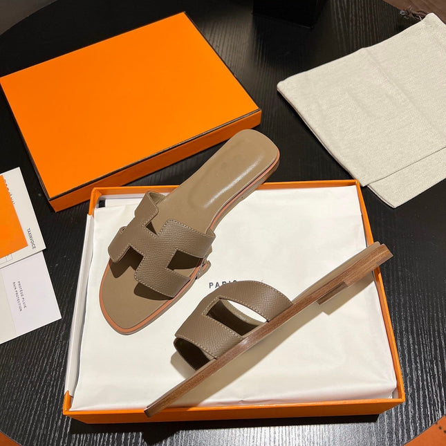 0RAN SANDAL Leather Peanut