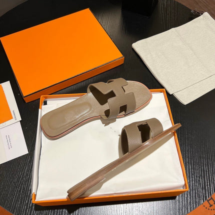 0RAN SANDAL Leather Peanut