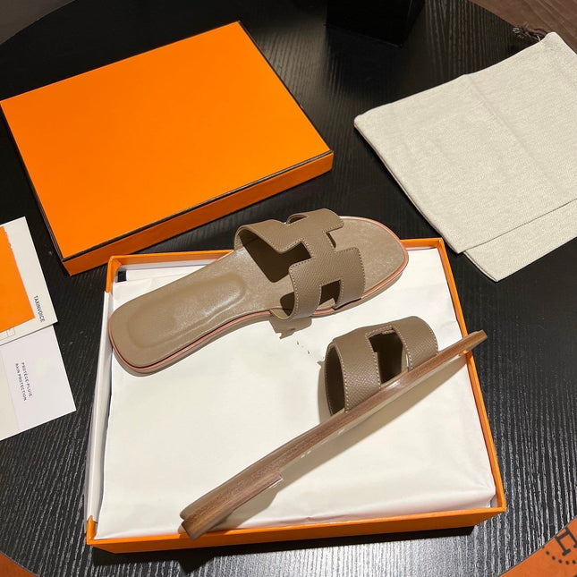 0RAN SANDAL Leather Peanut