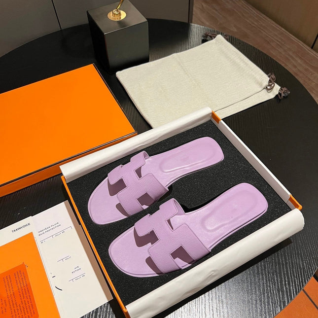 0RAN SANDAL Leather Lavender