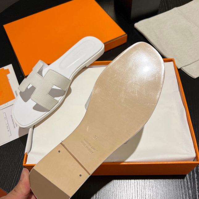 0RAN SANDAL Leather White