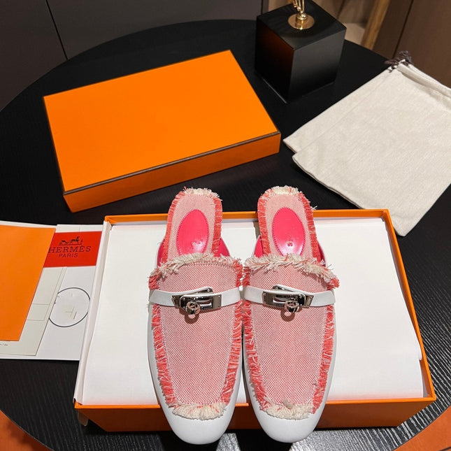 0z Mule Beige Glaise / Framboise
