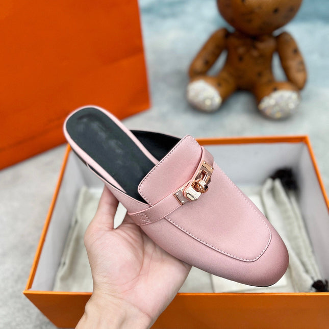 0Z Mule Pink Silk Thick Cloth/Sheepskin