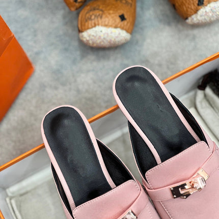 0Z Mule Pink Silk Thick Cloth/Sheepskin