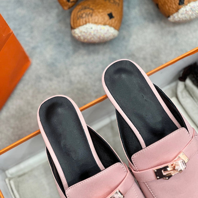 0Z Mule Pink Silk Thick Cloth/Sheepskin