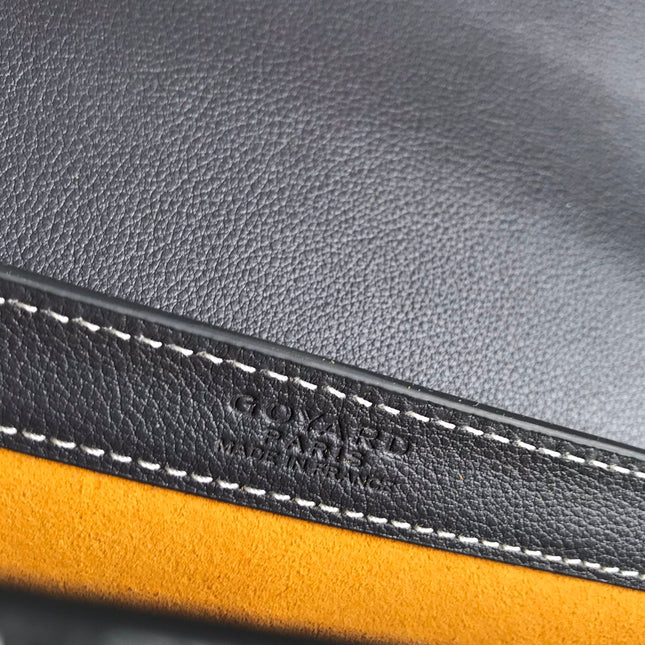 233 BAG 25 IN GRAY CALFKIN AND GOYARDINE CANVAS