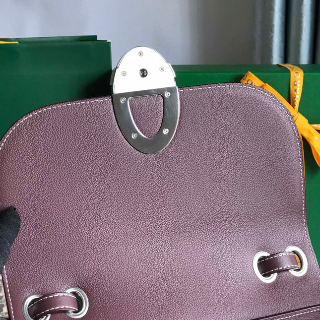 233 BAG 25 IN WINE RED CALFKIN AND GOYARDINE CANVAS