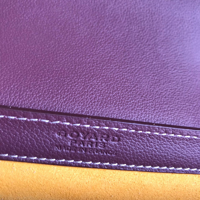 233 BAG 25 IN WINE RED CALFKIN AND GOYARDINE CANVAS