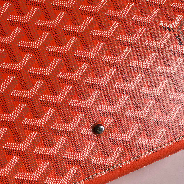 233 BAG 25 IN ORANGE CALFKIN AND GOYARDINE CANVAS