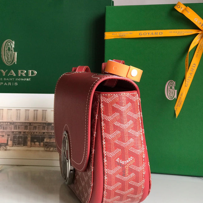 233 BAG 25 IN CLASSIC RED CALFKIN AND GOYARDINE CANVAS