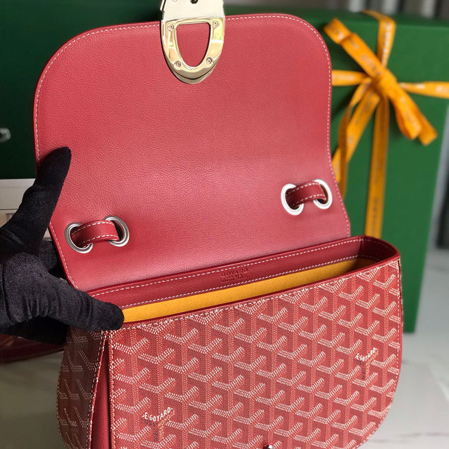 233 BAG 25 IN CLASSIC RED CALFKIN AND GOYARDINE CANVAS