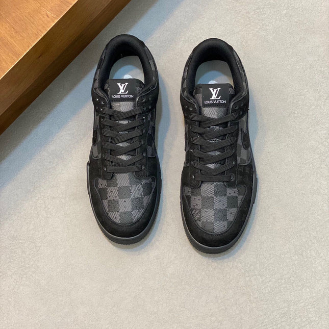AIR TRAINER IN BLACK DAMIER CALFSKIN