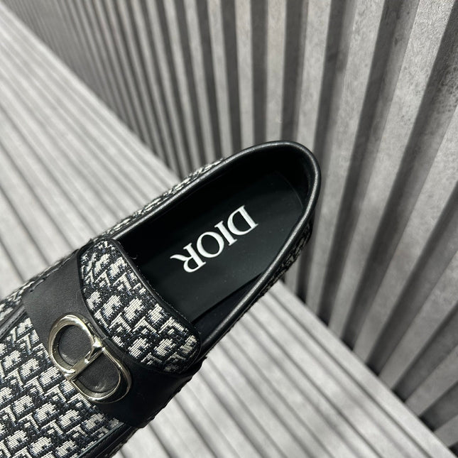 CD SYMBOL GRANVILLE LOAFER BLACK MONOGRAM JACQUARD