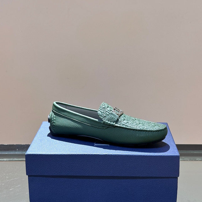 CD ODÉON LOAFER DARK GREEN CALFSKIN