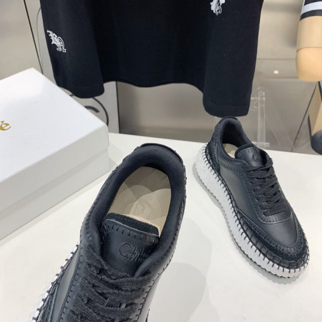 NAMA SNEAKER 5 CM IN BLACK CALFSKIN
