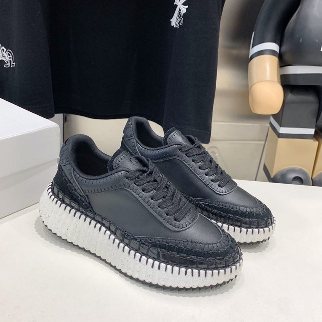 NAMA SNEAKER 5 CM IN BLACK CALFSKIN