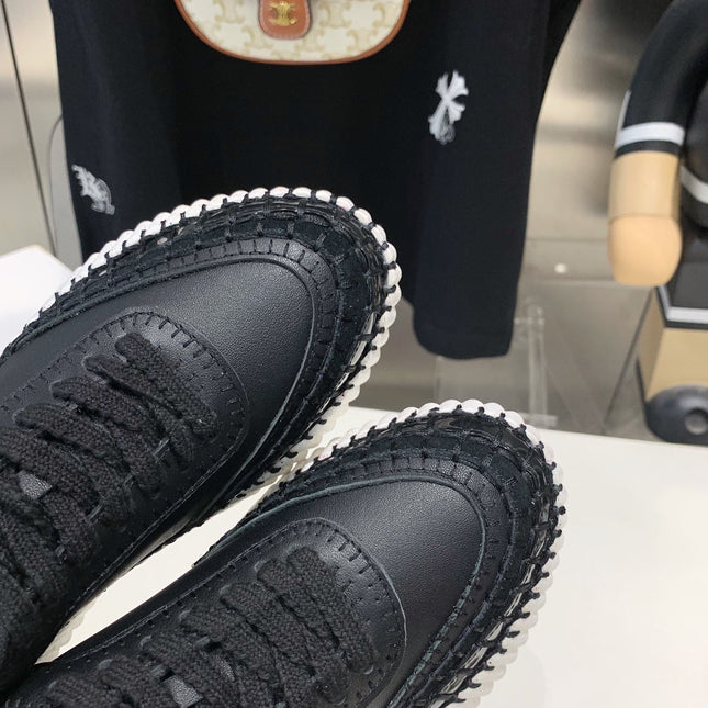 NAMA SNEAKER 5 CM IN BLACK CALFSKIN