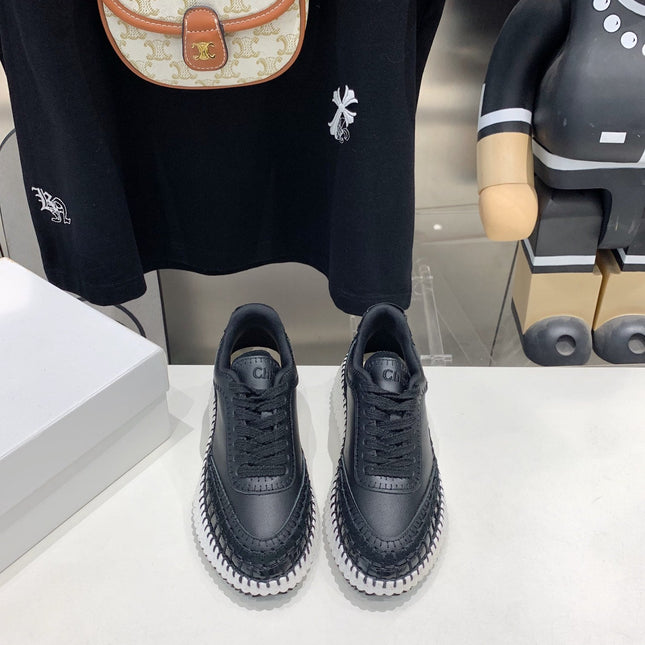 NAMA SNEAKER 5 CM IN BLACK CALFSKIN