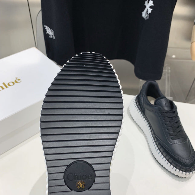 NAMA SNEAKER 5 CM IN BLACK CALFSKIN