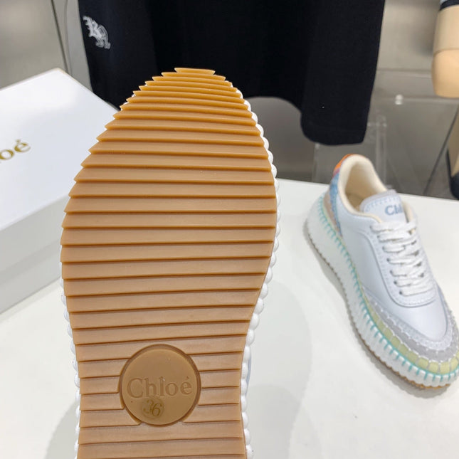 NAMA SNEAKER 5 CM IN WHITE MIX GREEN CALFSKIN