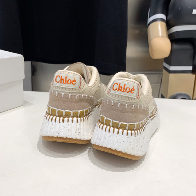 NAMA SNEAKER 5 CM IN BISQUE BEIGE CALFSKIN