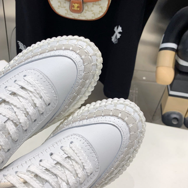 NAMA SNEAKER 5 CM IN WHITE CALFSKIN