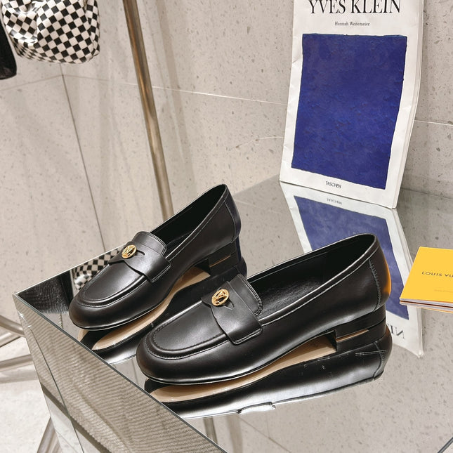 SOHO FLAT LOAFER IN BLACK CALFSKIN