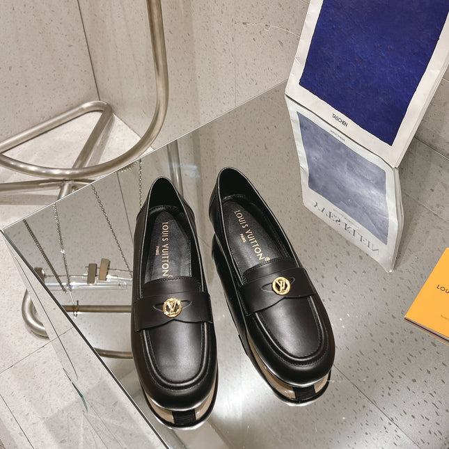 SOHO FLAT LOAFER IN BLACK CALFSKIN