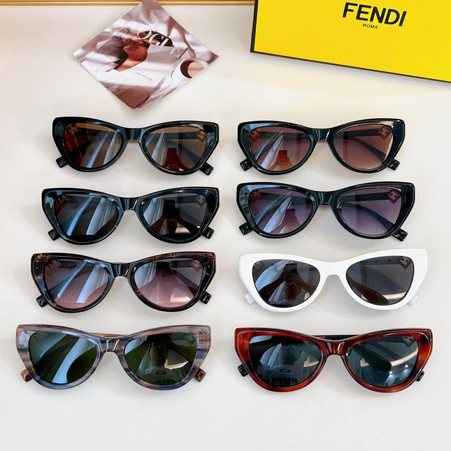 FF DIAMONDS CAT-EYE FRAME SUNGLASSES FE40149F IN ACETATE