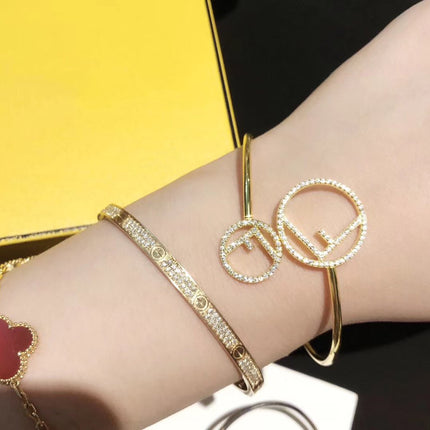 DOUBLE F GOLD DIAMOND BRACELET