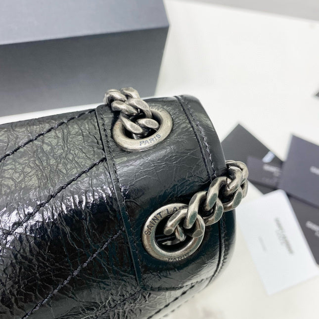 MEDIUM NIKI 28 IN BLACK CALFSKIN CHAIN BAG High-end