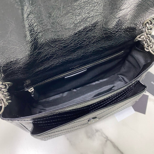 MEDIUM NIKI 28 IN BLACK CALFSKIN CHAIN BAG High-end