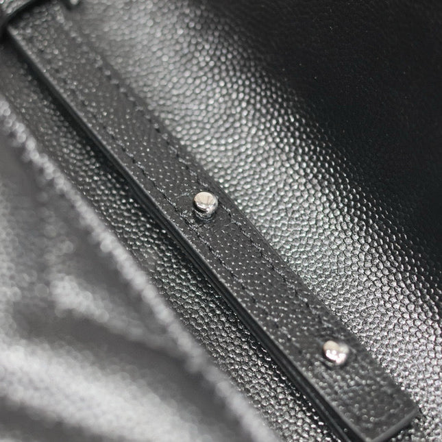 WOC 23 IN BLACK CAVIAR LAMBSKIN SILVER HARDWARE